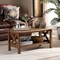 Baxton Studio Reese Walnut Brown Finished Rectangular Wood Coffee Table 162-10335 - alternate 7
